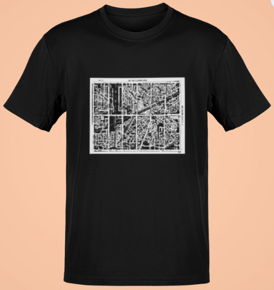 Central Scarborough Map Black T-Shirt