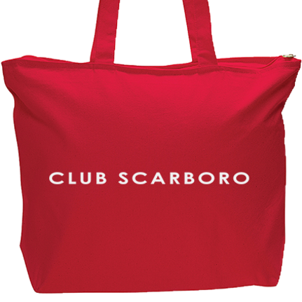 Club Scarboro Red Oversized Tote