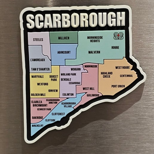 Scarborough Map Magnet