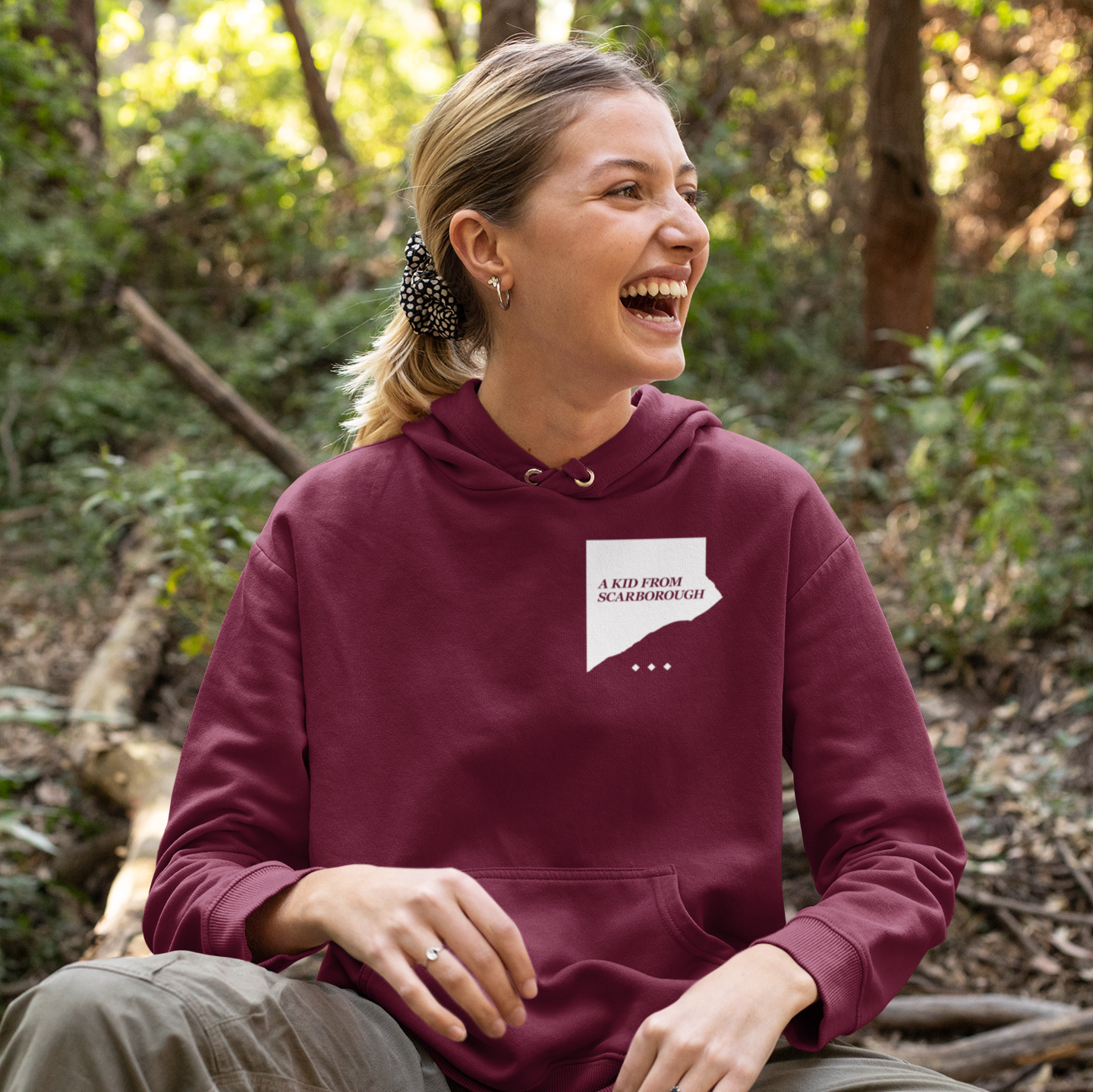 A Kid From Scarborough Maroon Hoodie