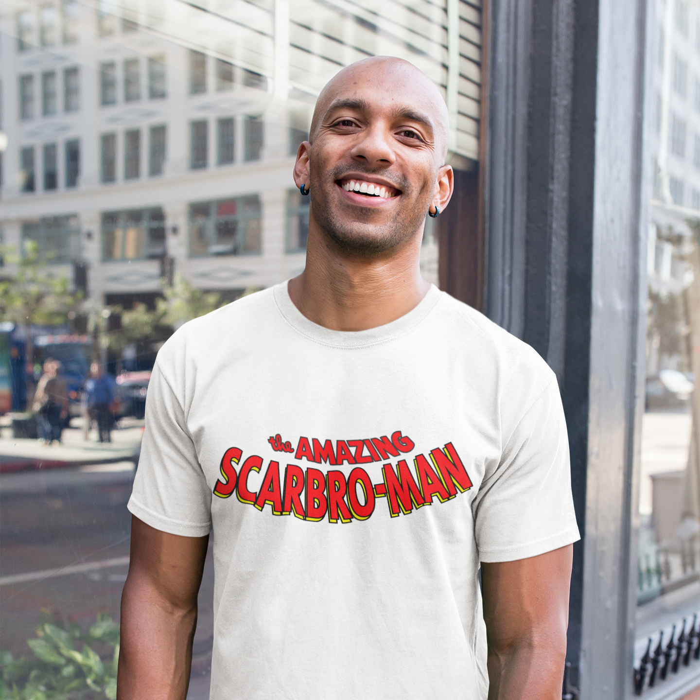 Amazing Scarbro Man White T-Shirt