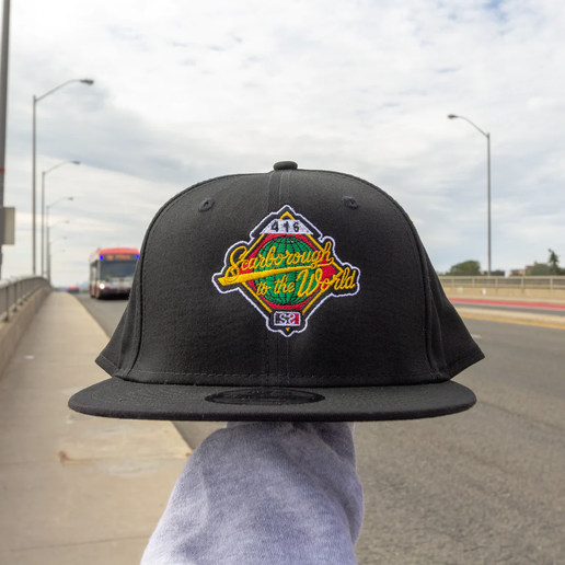 New Era Scarborough to the World Baseball Black Snapback